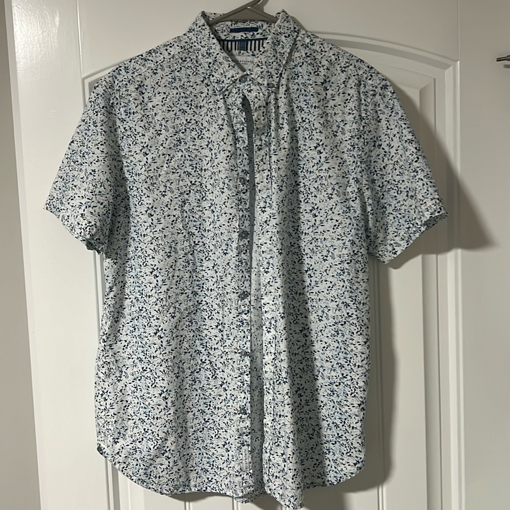 DEMIN & FLOWER short-sleeve button up